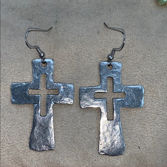 Cross earrings - Picture 1 of 2